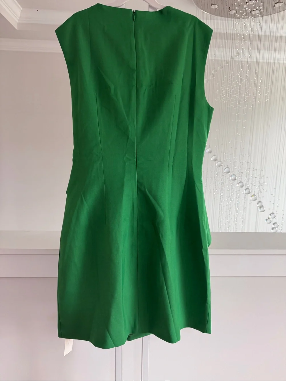 Commense Green Sleeveless Draped Waist Mini Dress